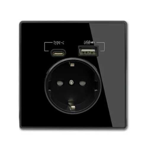 Priza Electrica cu USB Type C si USB A - Incarcare Telefon si Tableta