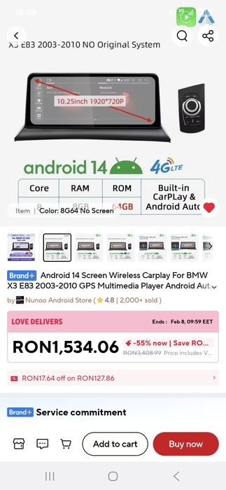 Navigație android BMW X3 E83 Noua