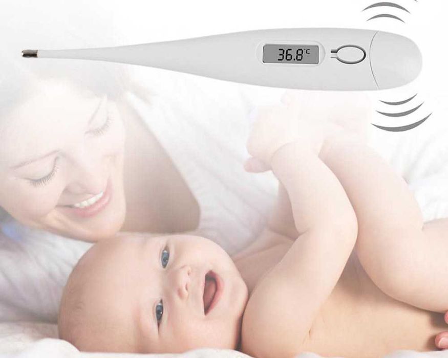Termometru digital electronic pentru bebelusi si adulti cu afisaj LCD