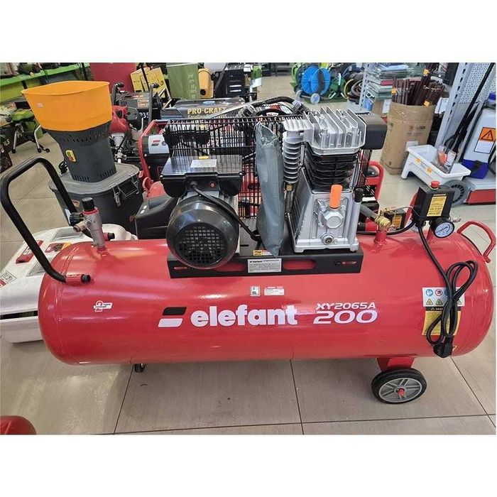 Компресор за въздух 200 л, Elefant XY2065A-200, 3hp, 8bar, 330 л/мин.