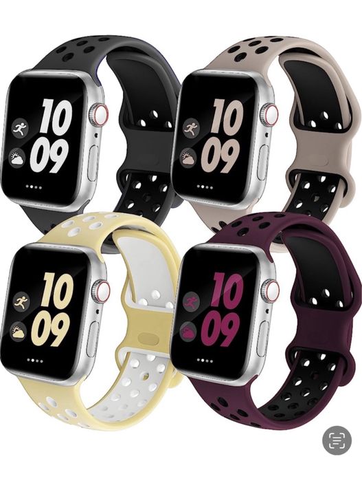 Curea Husa Ceas Apple Seria Silicon Perforata / Gauri Folie Silicon