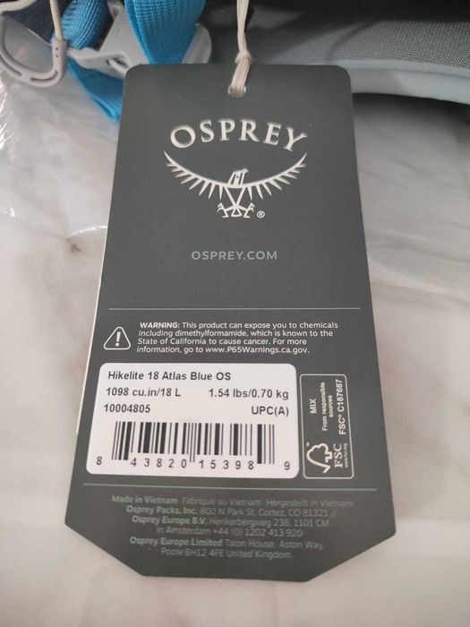 Rucsac de drumetie Osprey Hikelite 18 , Universal ,18 L,Husa de ploaie