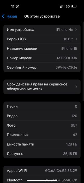 Iphone 15 черный 128 Г