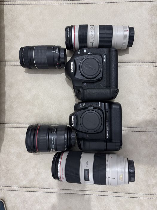Vand 2 Aparate Foto Canon si 4 obiective Canon
