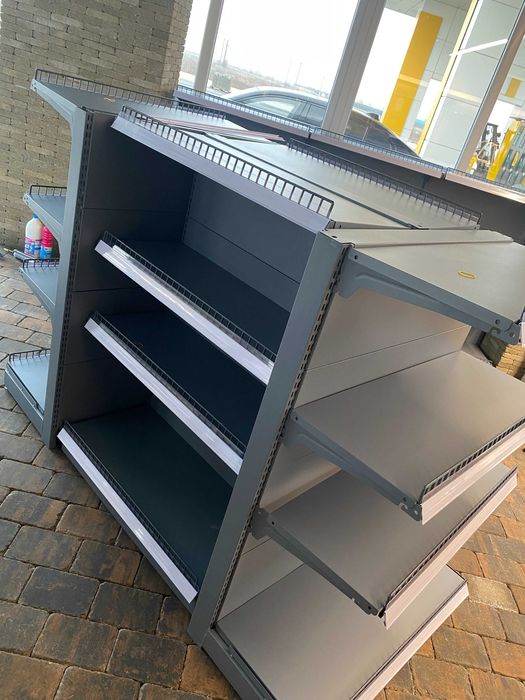 Rafturi metalice de mijloc 90x90x130 cm – pentru supermarket