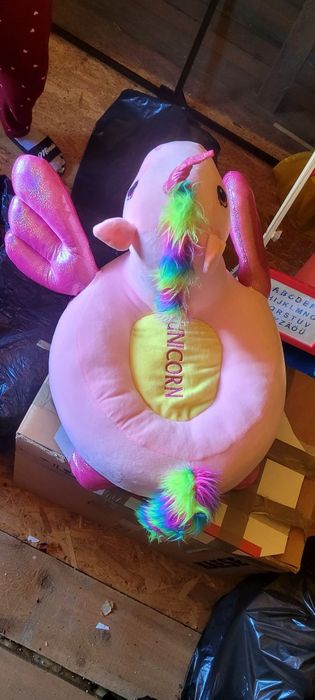 Fotoliu unicorn roz