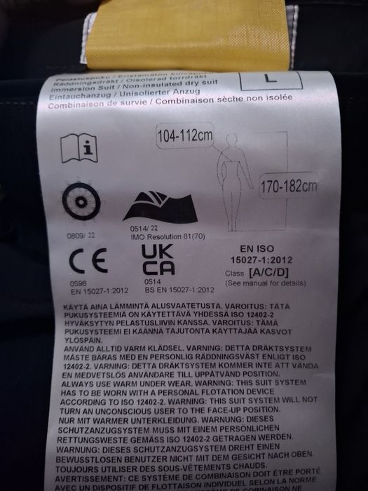 Costum neopren, Immersion Suit,  URSUIT