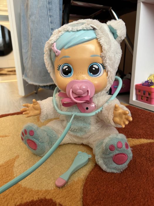 Плачеща кукла със сълзи IMC Toys Cry Babies - Кристал, болно бебе