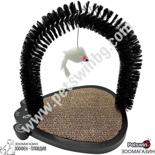 Драскало за Коте - с формата на Мишка, Играчка- 34/24/34см- Черен цвят