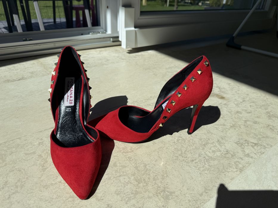 Pantofi rosii eleganti Fontana