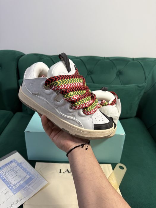 Adidasi Lanvin Curb Lace-Up piele naturala 100% Full Box Premium