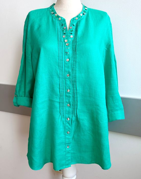 Разкошна ленена риза/туника MassimoDutti & зелена ленена туника