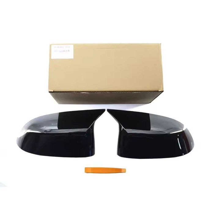 Set Capace Oglinzi M style cu clipsuri Negru Lucios "Batman" Bmw X3 G01 iX3 X4 G02 X5 G05 X6 G06 X7 G07 , NOI