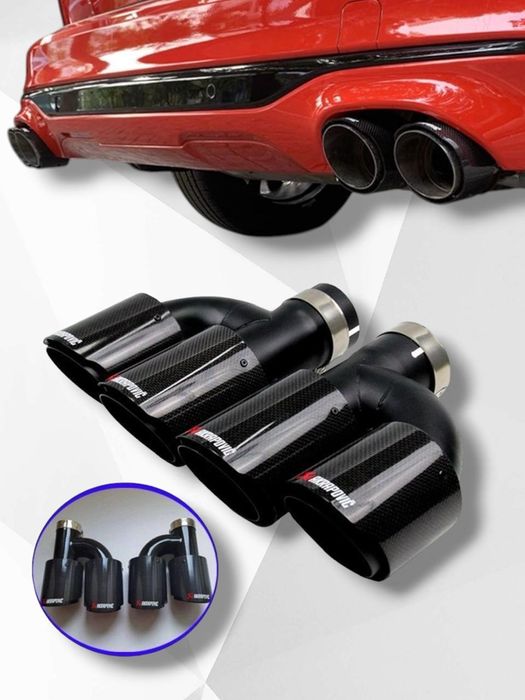 Насадки на выхлоп AKRAPOVIC (карбон, двойные)