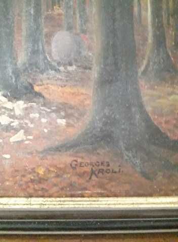 Tablou pictura pe panza cu rama din lemn