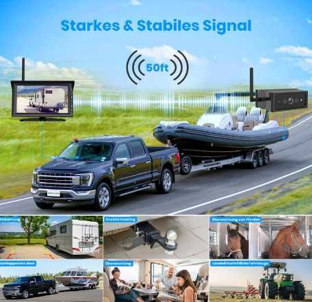 AUTO-VOX комплект камера за заден ход с монитор и соларна батерия