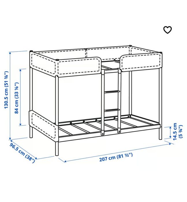 Кровать IKEA двухярусная TUFFING