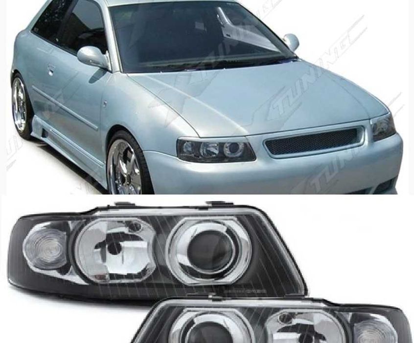 Фарове Ауди А3 8Л фейслифт дизайнерски черни затъмнени Audi A3 8L Face