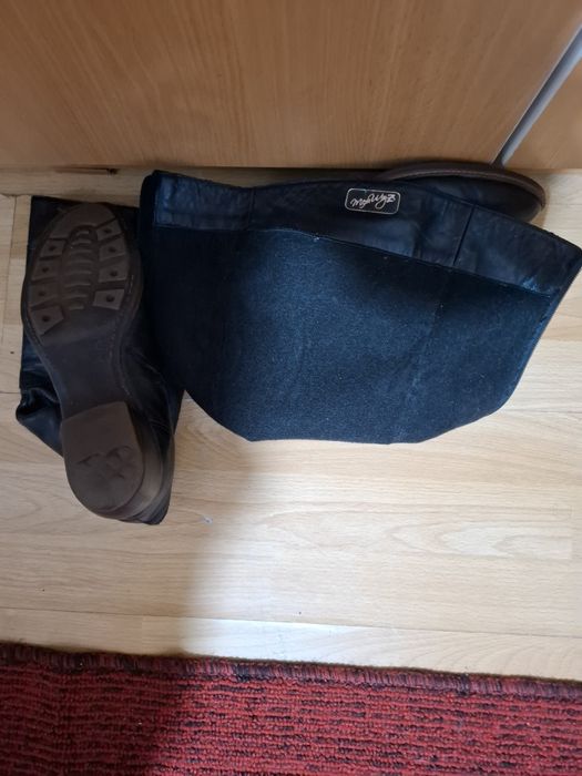 Сапоги осенние кожаные разм.40