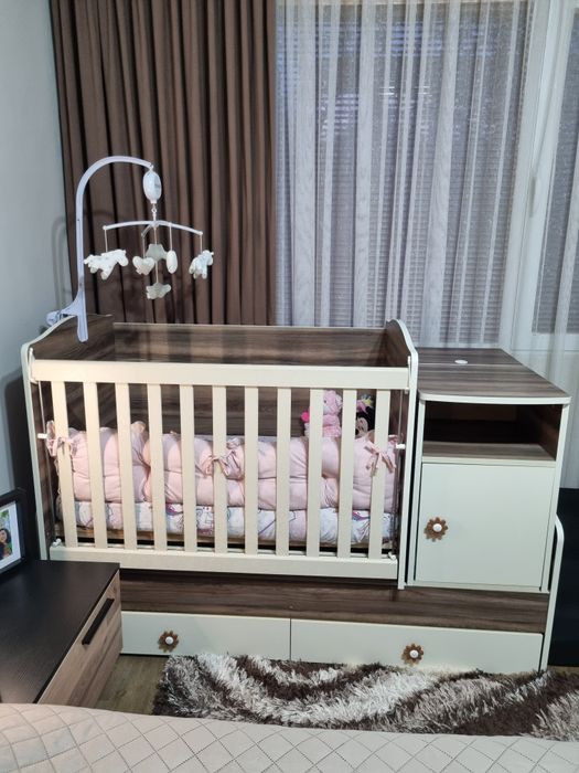 Трансформираща кошара  Легло – 65/160 см, Кош – 65/110см.