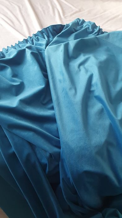 Шторы велюр,синие 6 м × 2.9 м