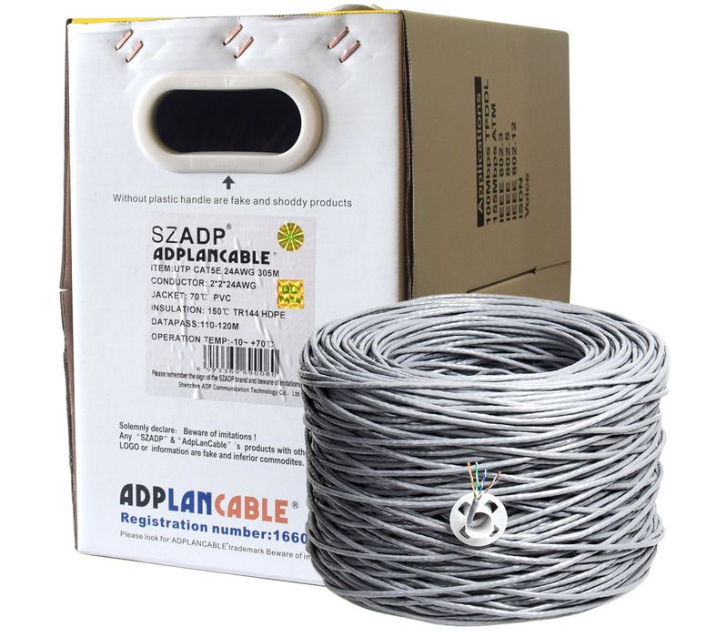 UTP Cat 5e кабель для интернет и видеонаблюдение