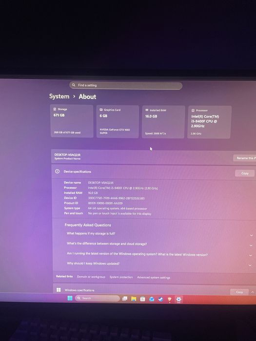 pc 1660 super i5 9400f