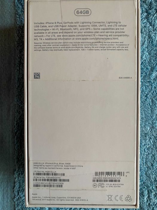 Iphone 8 Plus,Silver,64GB,90% капацитет на батерията
