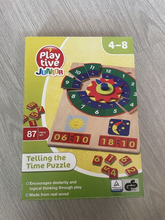 Детски игри -  Нов Дървен Часовник и почти ново лото Djeco