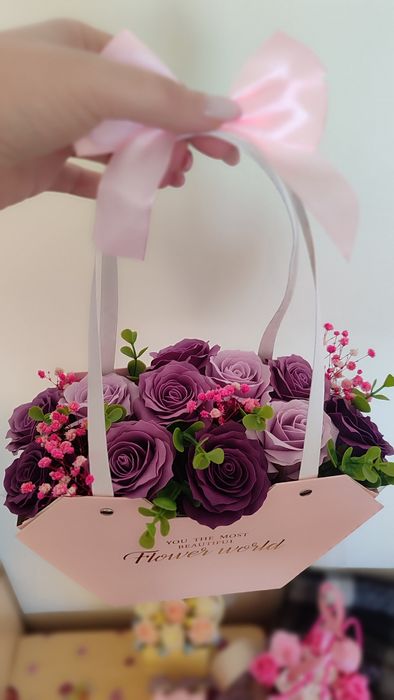 Букет от сапунени рози