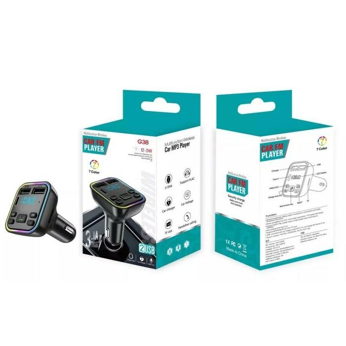 12-24v автомобилен bluetooth 5.0 fm трансмитер безжичен хендсфри ...