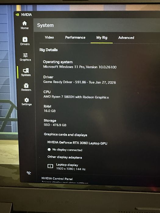 Asus rog strix g15 - Ryzen 7, rtx 3060, 16gb ram