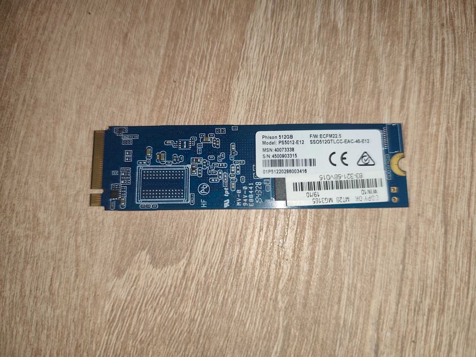 SSD NVMe Phison 512GB M.2 PCIe 3.0 x4 – 93% Health