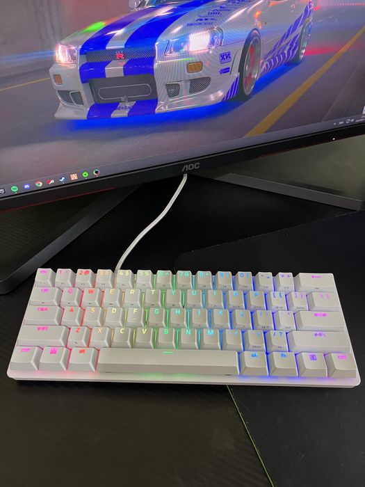 Механична клавиатура Razer - Huntsman Mini, Optical Red, Mercury