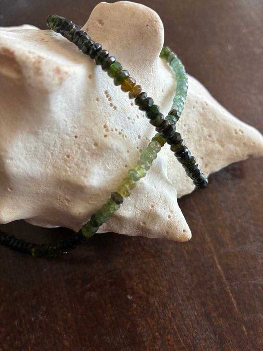 Колие с фасетиран рубин и колие с фасетиран турмалин