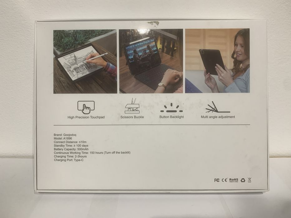 Husa tastatura RGB Apple iPad A1896 10.9/11 inch,Air 4/5 Pro Gen 2022