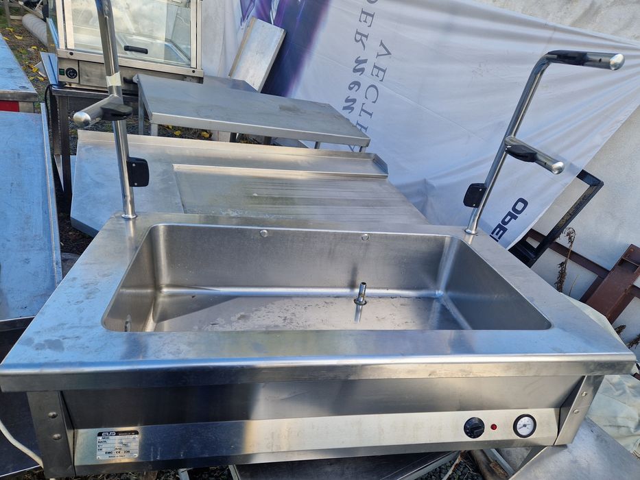 Dulap cald, masa calda expunere, bain Marie cu vitrina