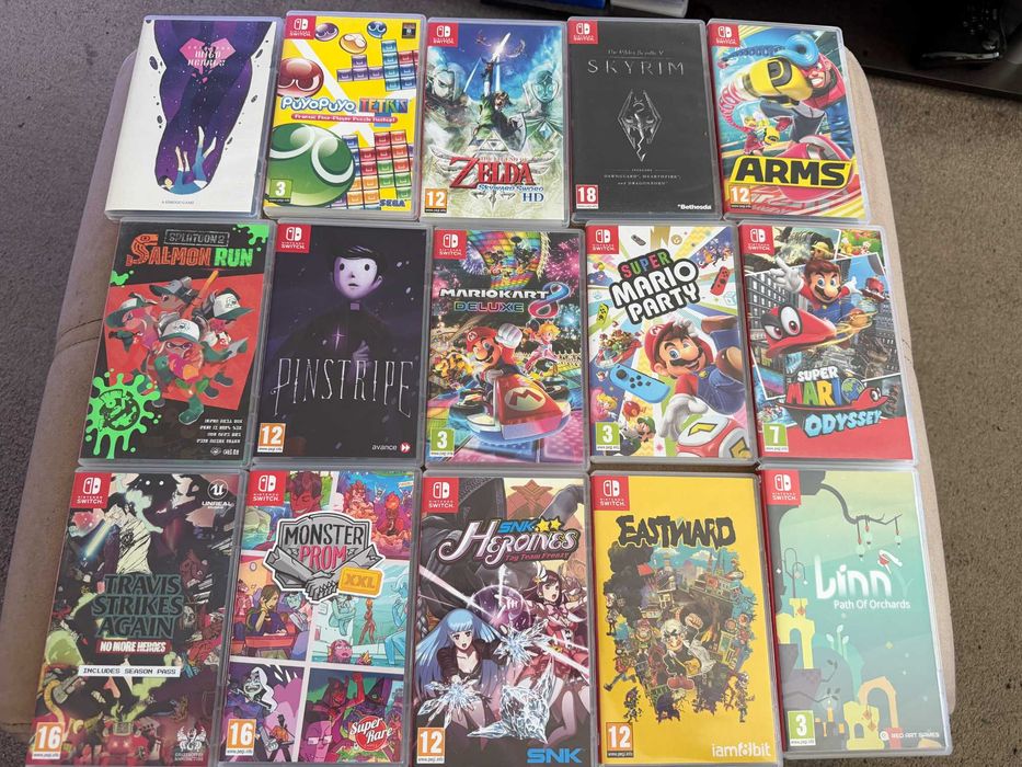 Комплект от 27 игри за Nintendo Switch като нови