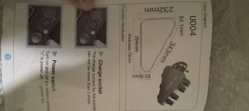 Baterie noua 52v -20amperi si incarcator