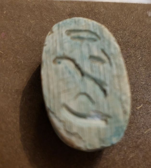 Скарабей,египетски старинен,стар,тюркоаз,Египет