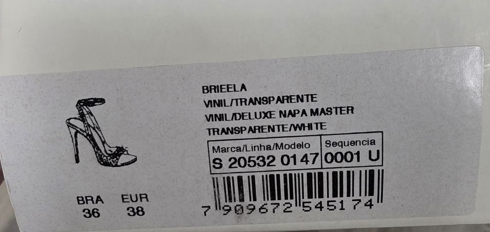 Босоножки SCHUTZ
Бразилия, прозрачные со стразами