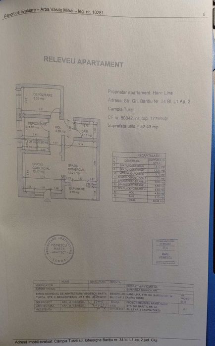 De Vânzare: Spațiu Comercial Proprietate Personală, Parter – Câmpia Turzii (Str. Gh. Barițiu)