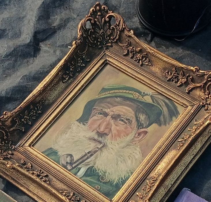 Ulei pe pânză o lucrare foarte veche și de o bună calitate încadrata I