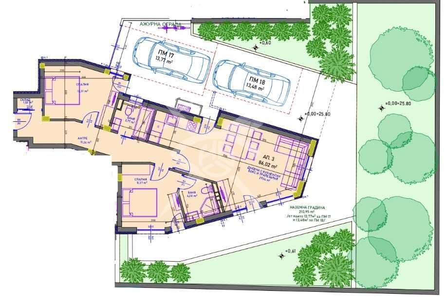 Тристаен апартамент в Сарафово 620 - 22999 - 2