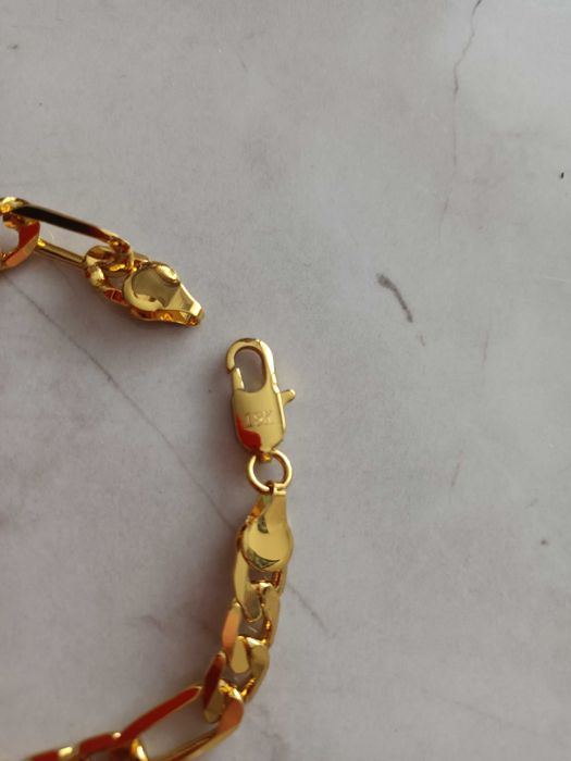 Гривна със златно покритие 18к 12.5g,НОВА позлатена гривна,златна