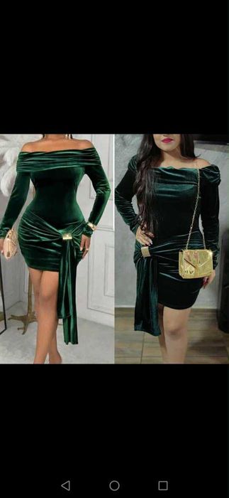 Маслено зелена рокля и сако