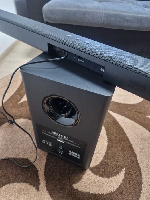 Soundbar JBL BAR 2.1, 300W, bluetooth, subwoofer wireless, Negru