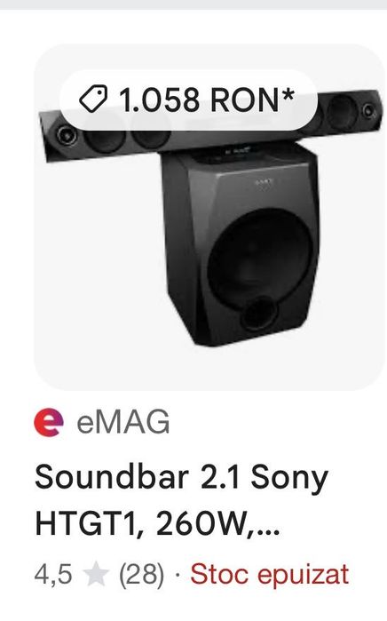 Boxa Sony + Suundbar