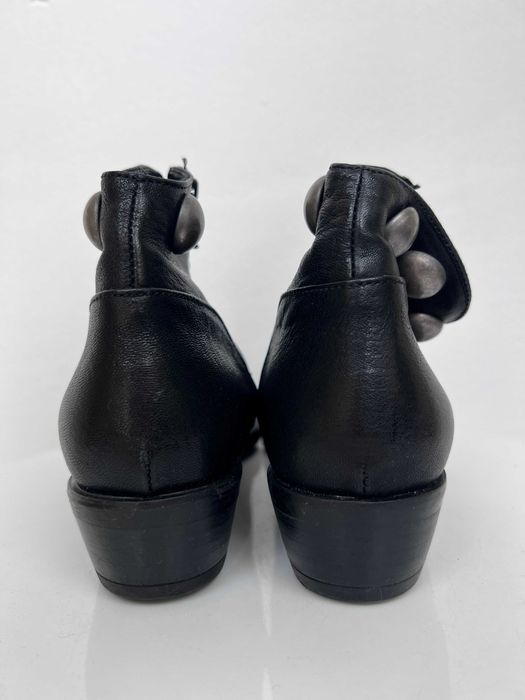 Manila Grace черни кожени каубойски боти размер 38 - нови