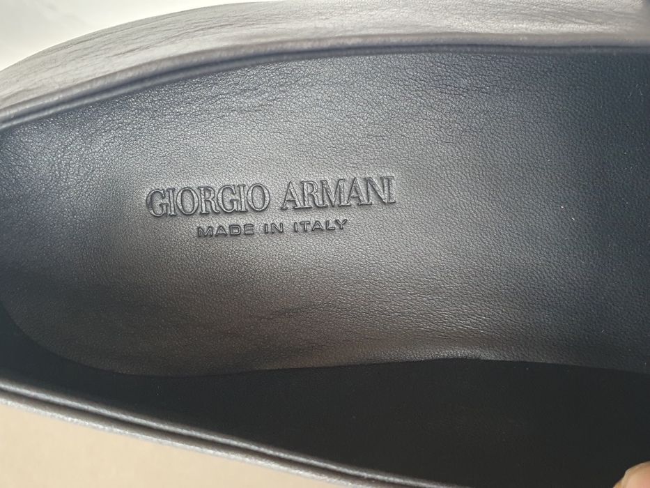 Giorgio Armani кожени мокасини Penny Loafer – Made in Italy, с кутия
